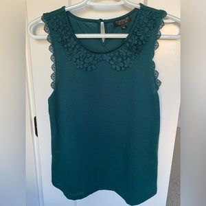 Topshop Sleeveless Blouse with Floral Detailing